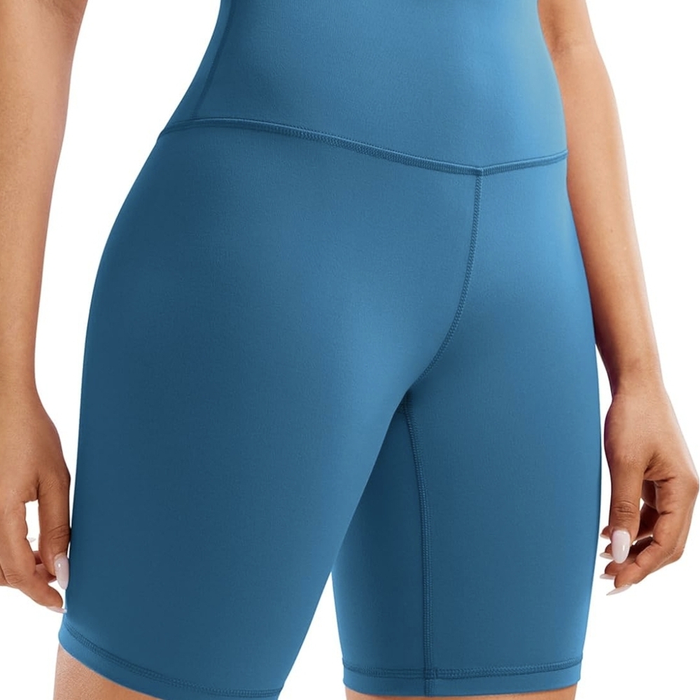 CRZ YOGA Women's Teal Bike Shorts